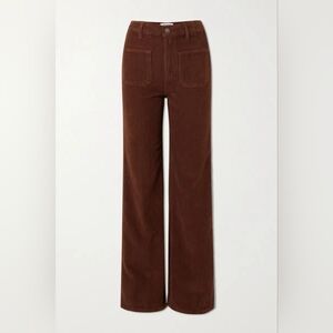 Reformation ALYSSA Corduroy Pants – Size 25 – Brown – Wide Leg